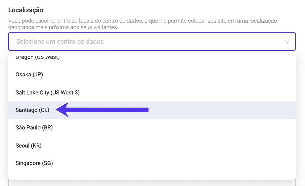 Hospede seu site WordPress em Santiago, Chile