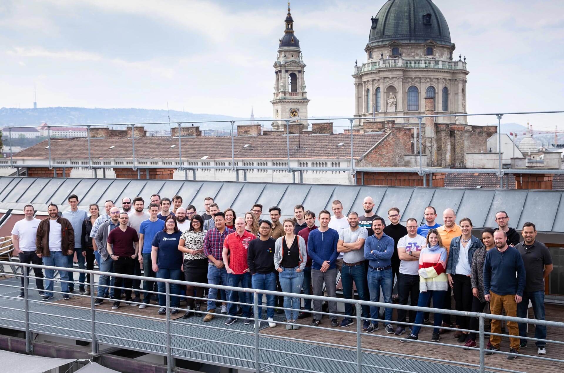Kinsta team members at a meetup