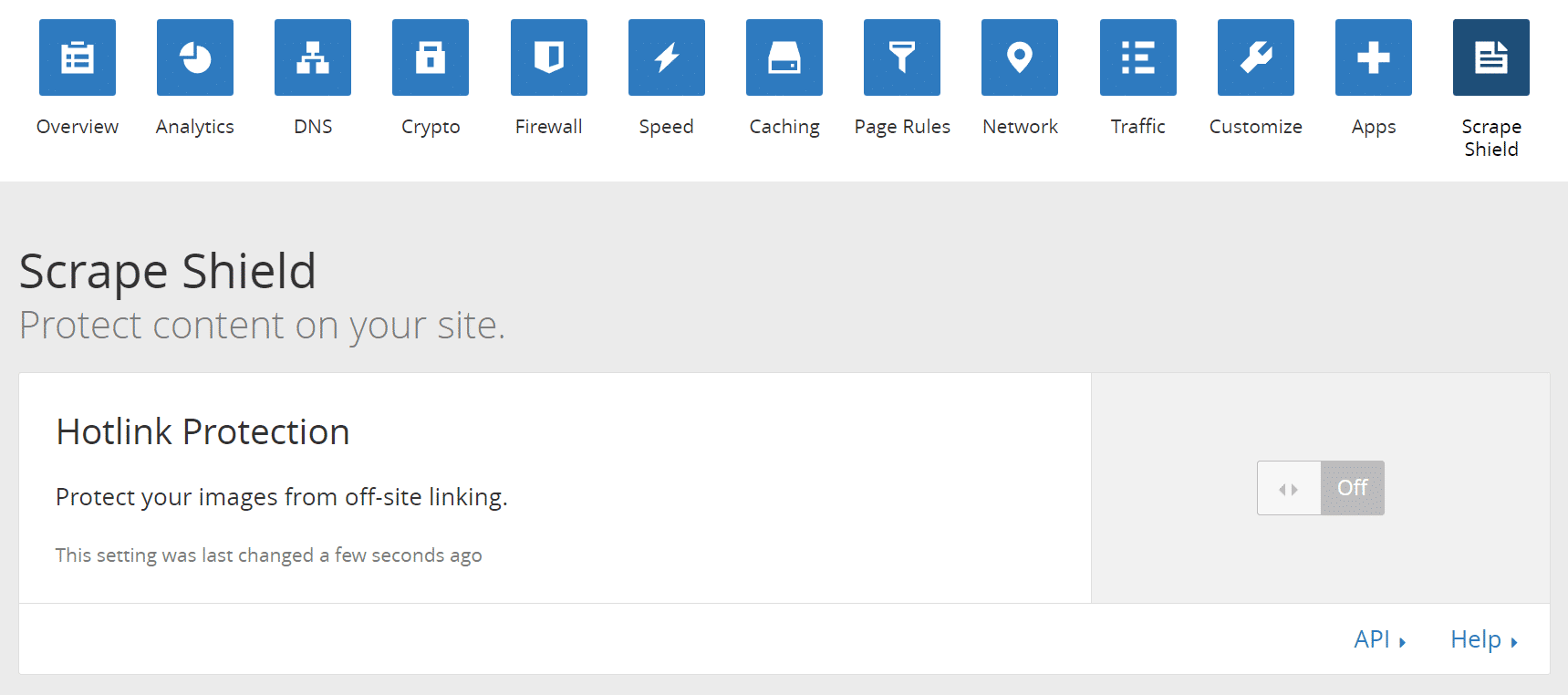 Protezione hotlink Cloudflare
