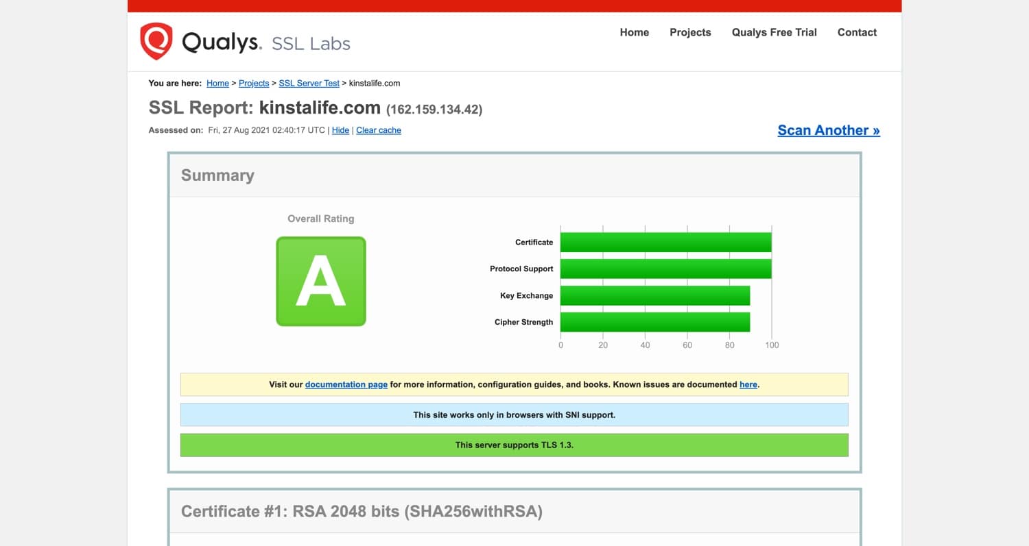 Qualys SSLでサイトをテスト