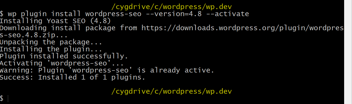 WP-CLIで古いバージョンのWordPressプラグインをインストール