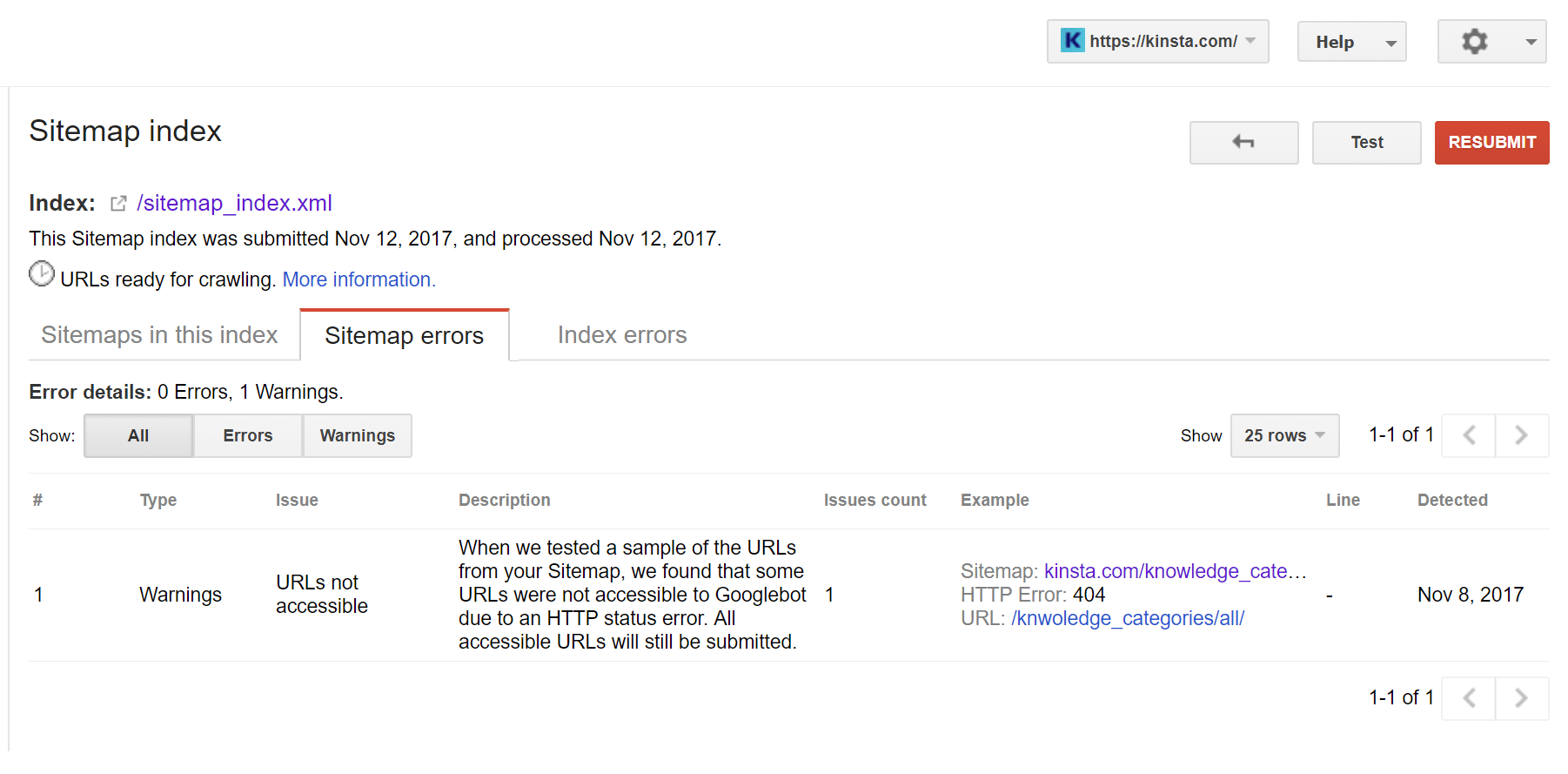 Errori di sitemap in WordPress