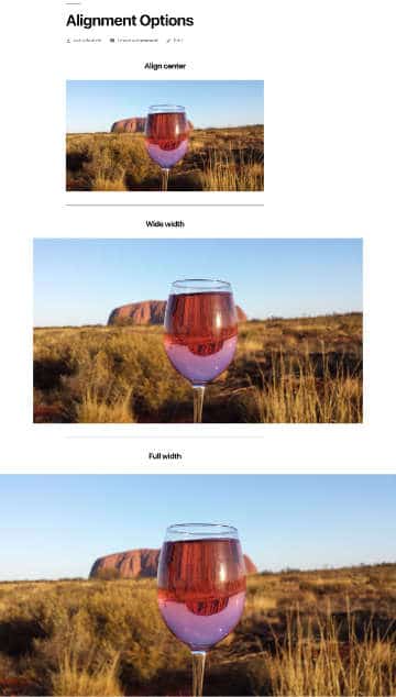 Alignment options