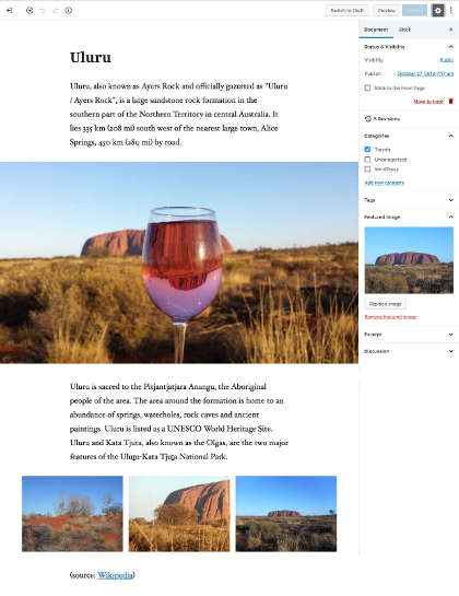 Gutenberg WordPress editor