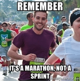 Het is een marathon, geen sprint