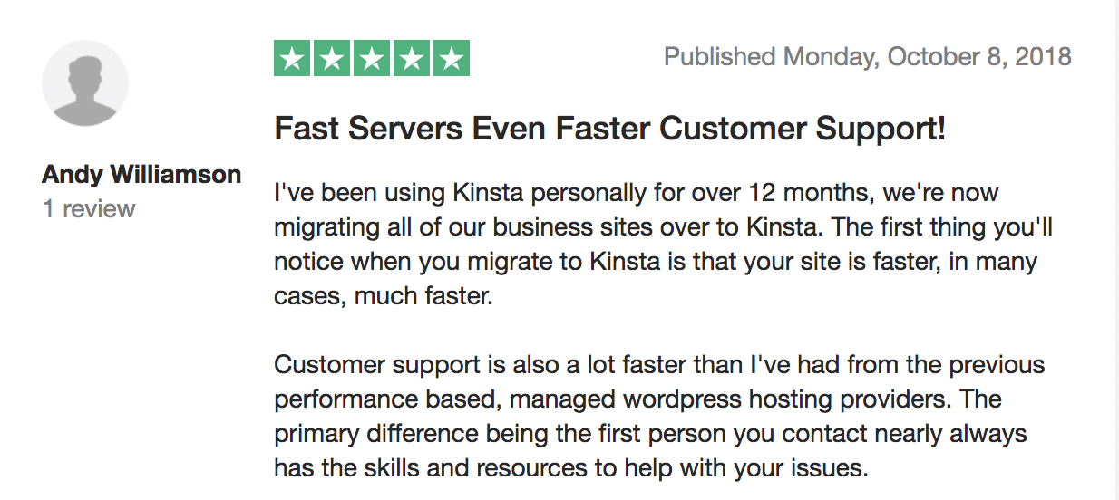Kinsta review