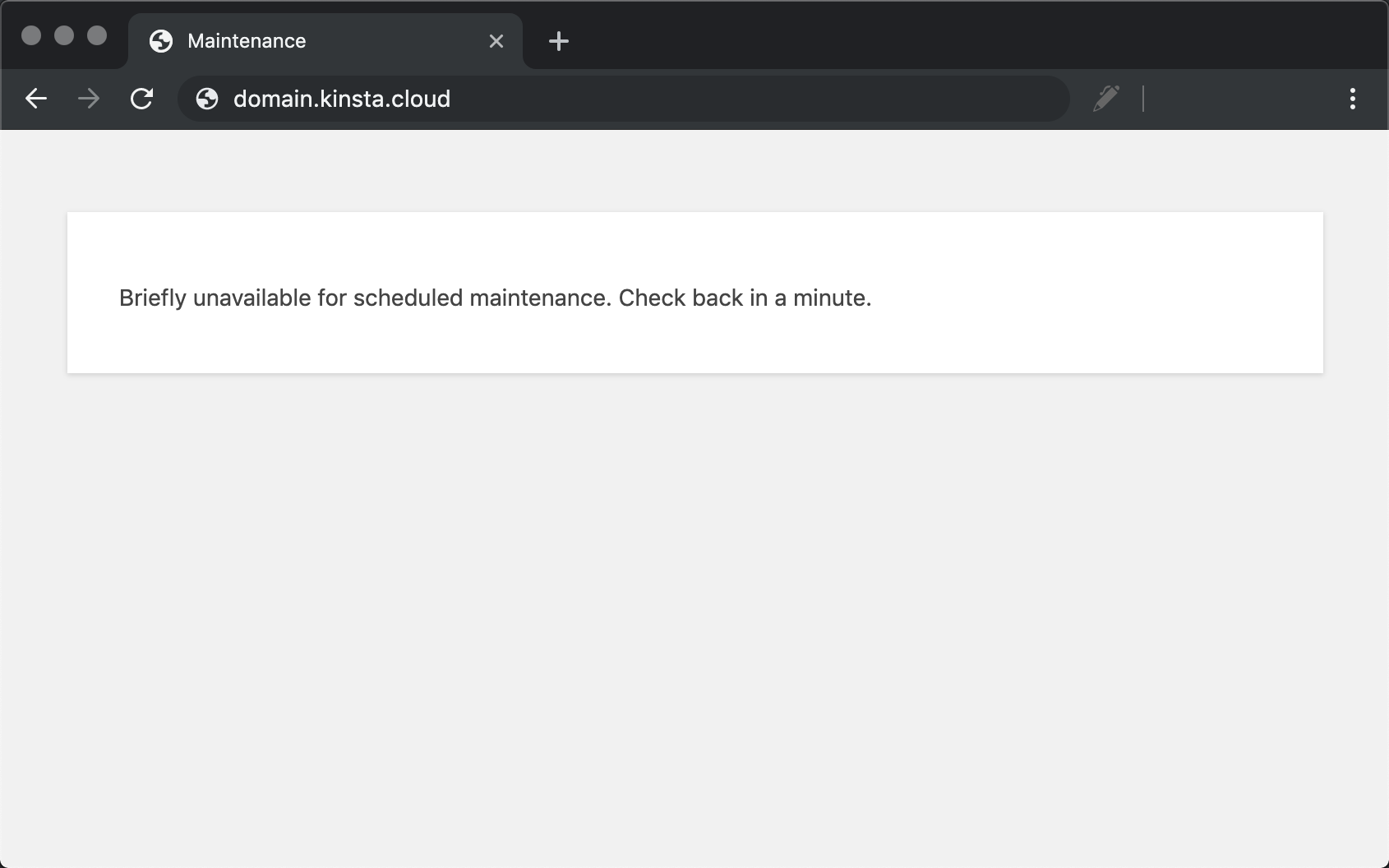 Briefly unavailable for scheduled maintenance. Check back in a minute