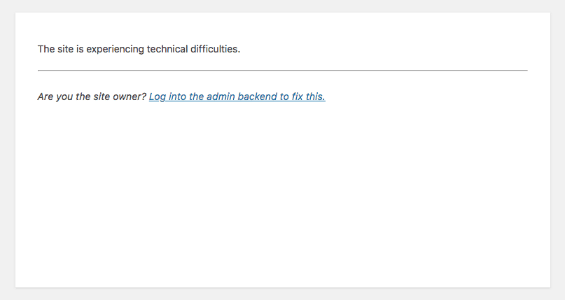 Fatal error protection in WordPress 5.1