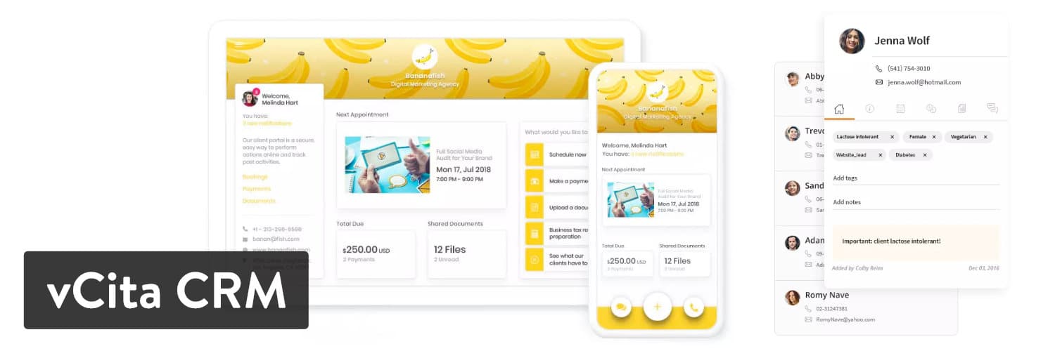 vCita CRM WordPress plugin.