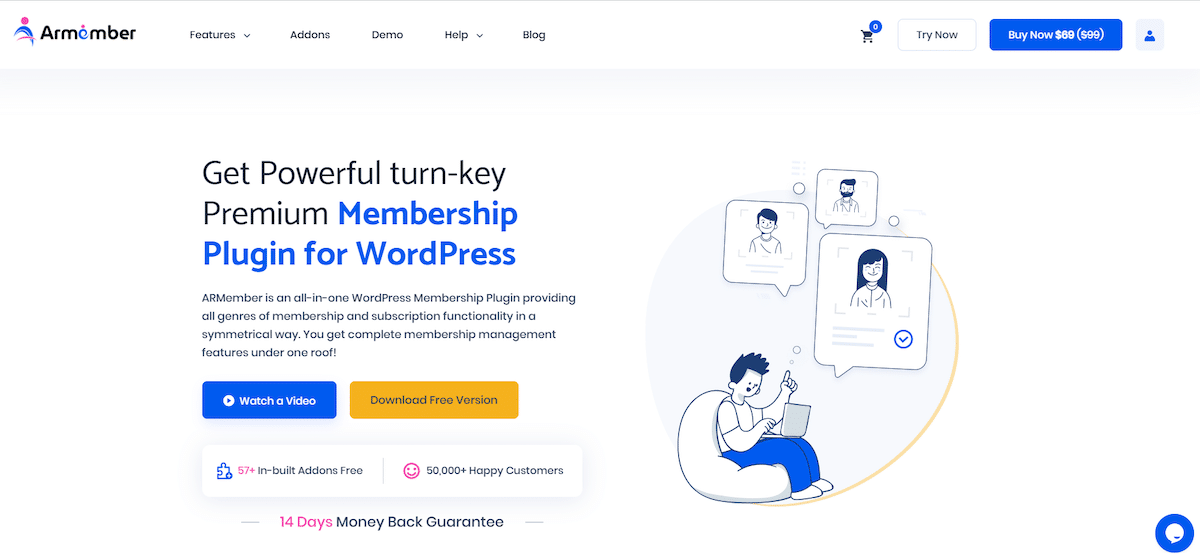 ARMember WP plugin homepage