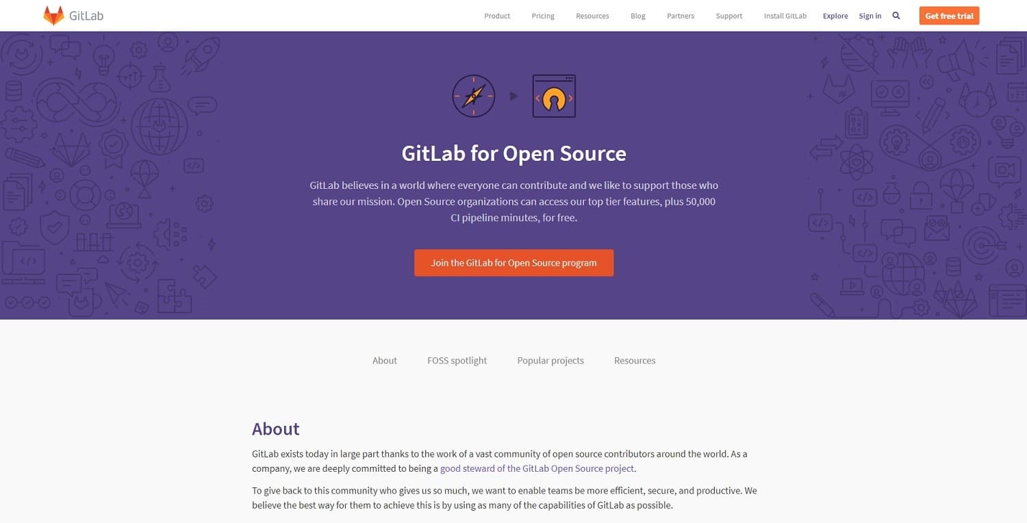 GitLab para Código Aberto