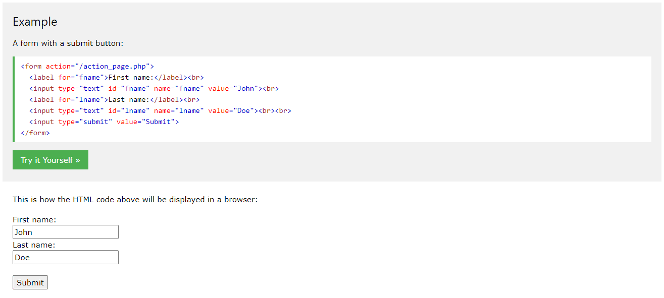 Ejemplo de formulario HTML 5
