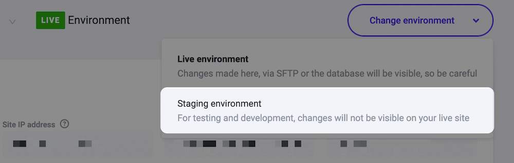 Un esempio di one-click staging. Un esempio di one-click staging.