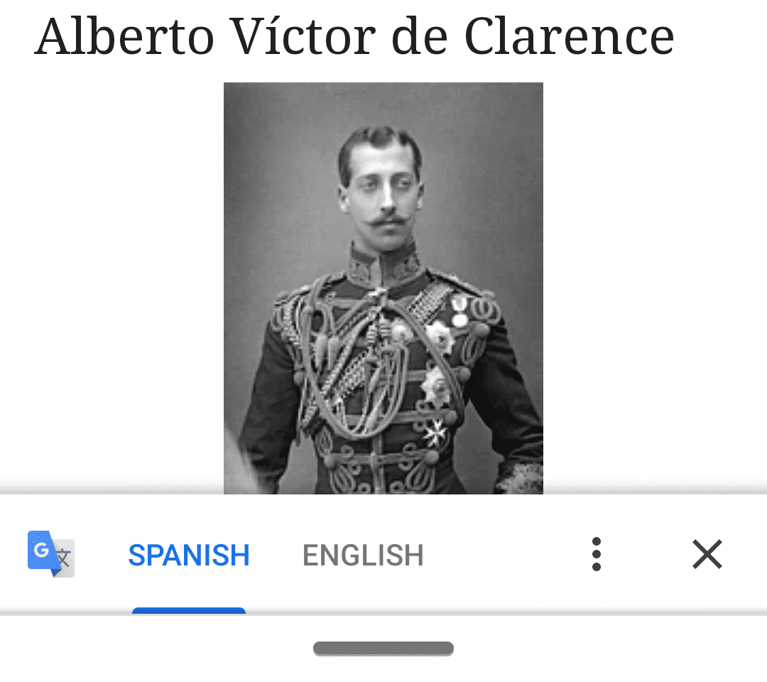 O popup de tradução do Android