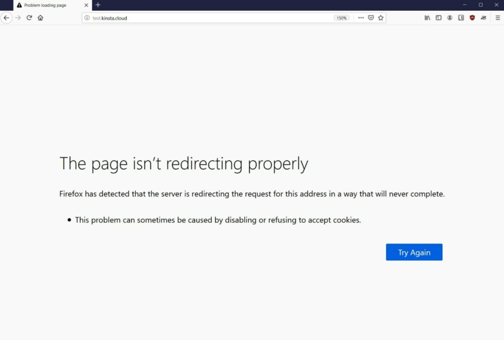 Un ejemplo del error 