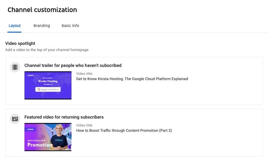 Vidéo sélectionnée YouTube.