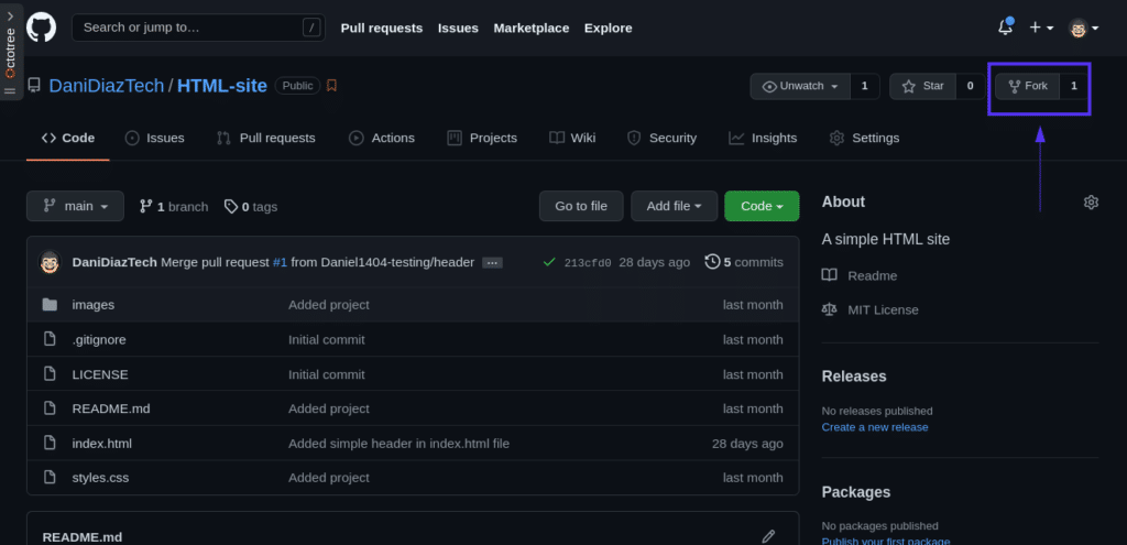 GitHub page focused on the 