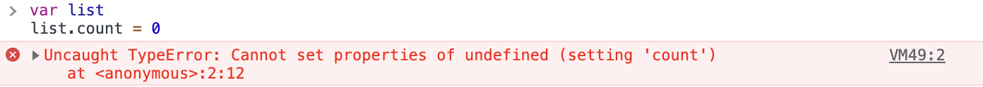 Exemple de TypeError.