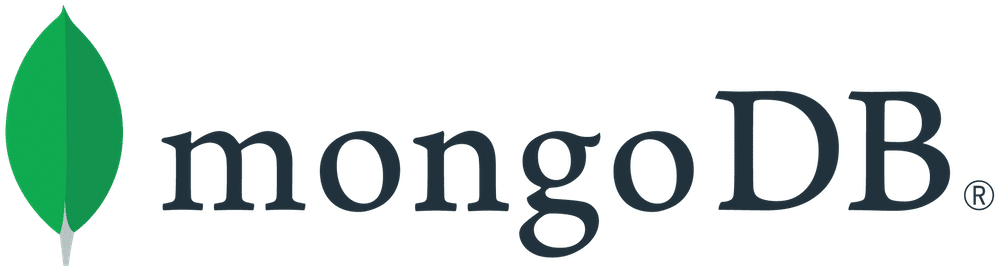 The MongoDB logo, showing a green leaf to the left of the brand name (