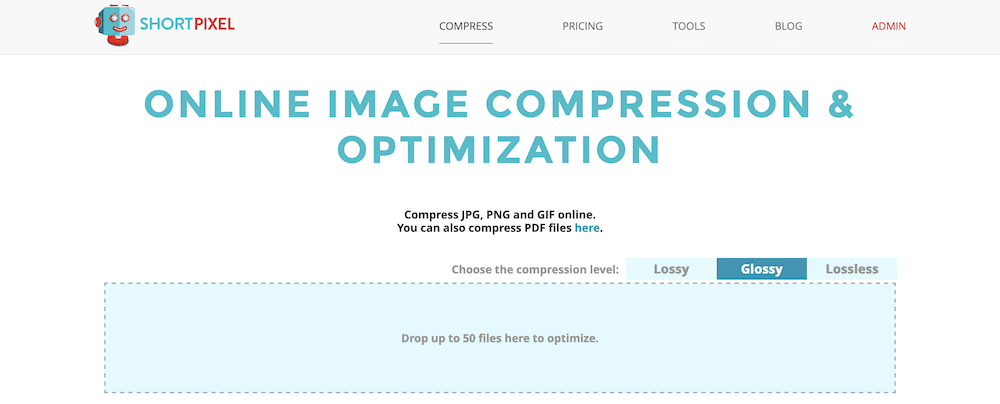 La interfaz de ShortPixel.