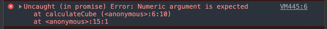 Exemple de TypeError avec un argument illégal dans Promise.
