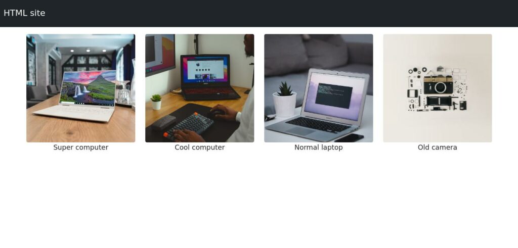 Our web page with a new 