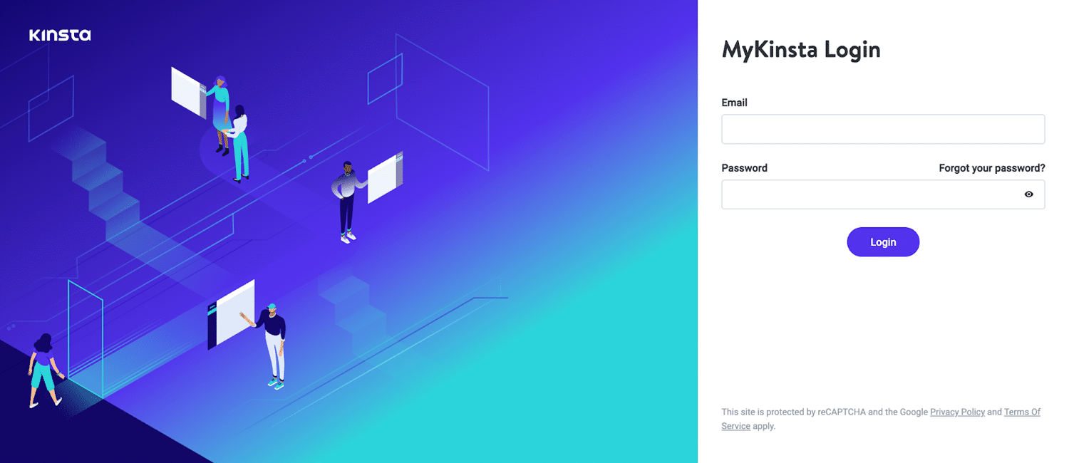 Página inicial do MyKinsta