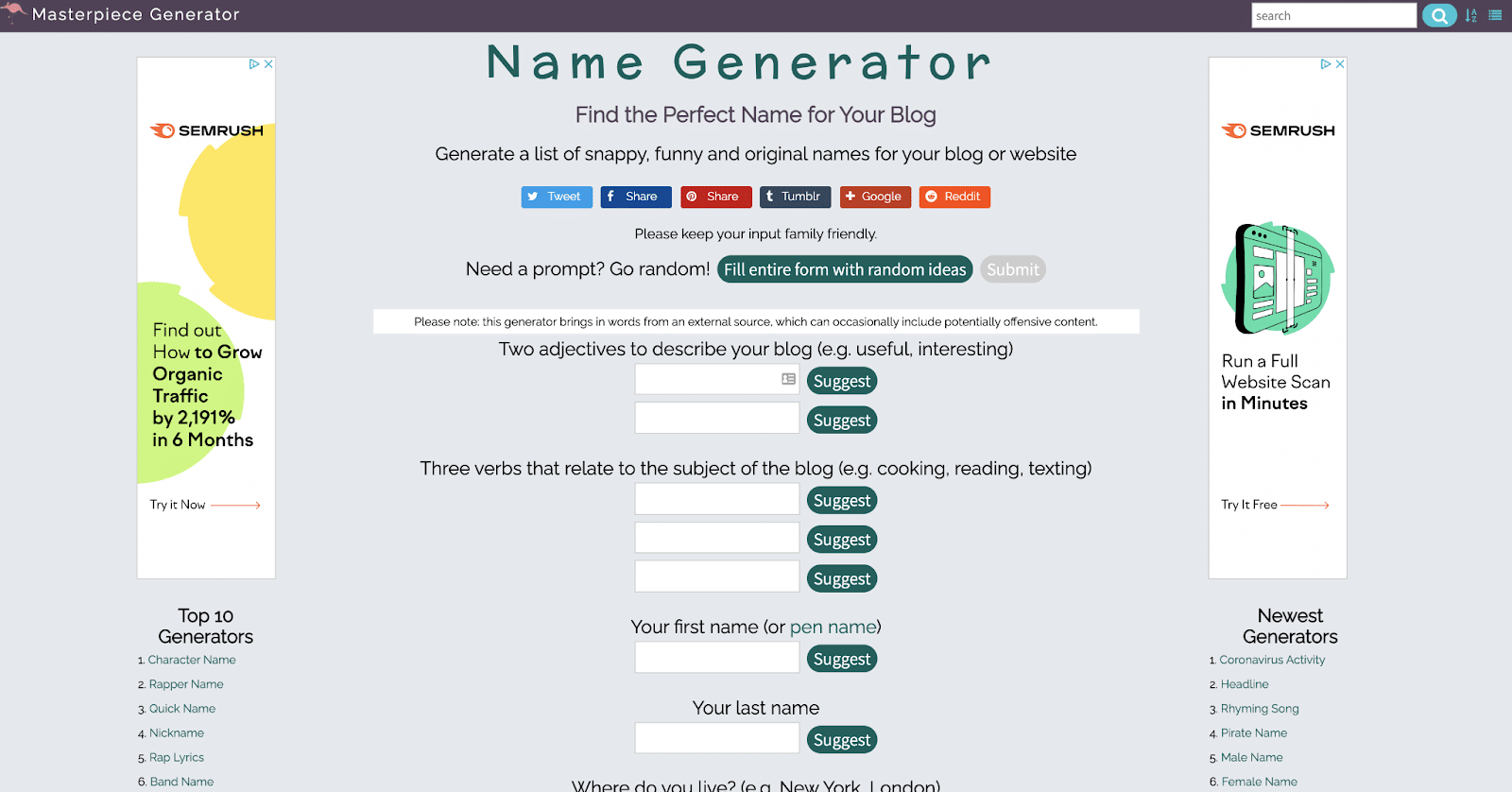 Masterpiece Generator