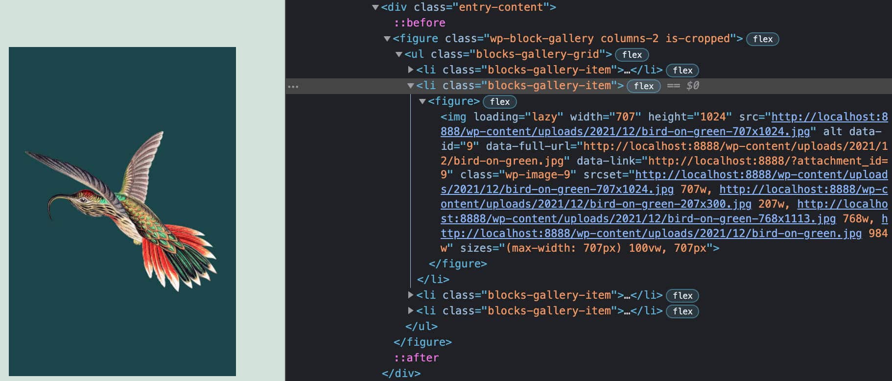 Galerie-Block in WordPress 5.8.