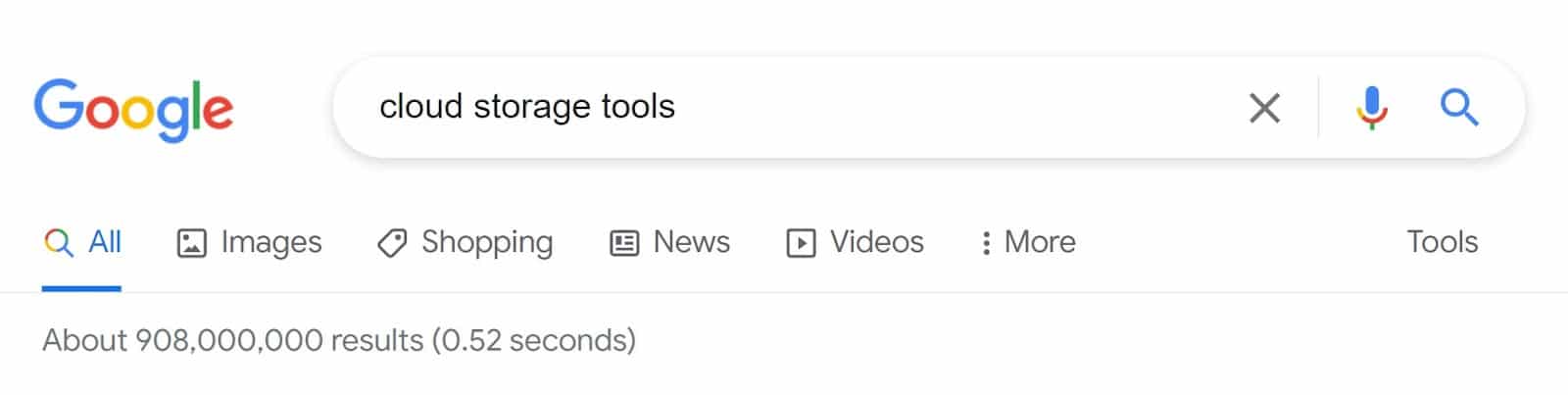 Resultados de la búsqueda en Google 