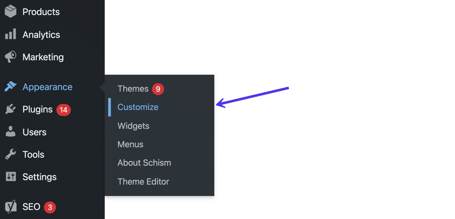Nimm den kopierten Shortcode und gehe in WordPress auf den Reiter 