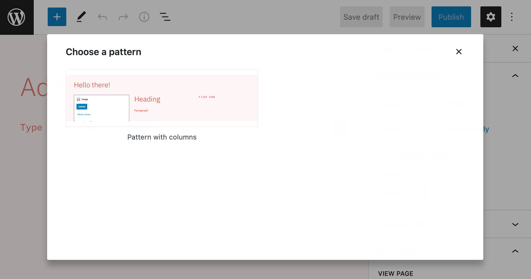 Page creation pagronen