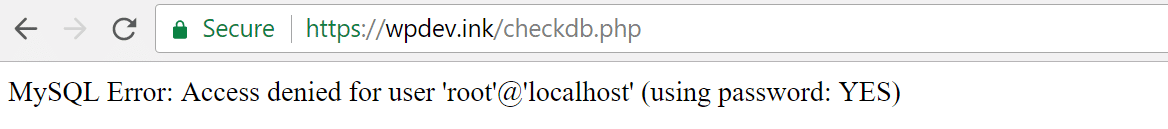 Zugriff verweigert MySQL
