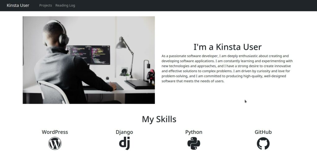 Bootstrap-Seite mit einer Navigationsleiste mit der Marke 