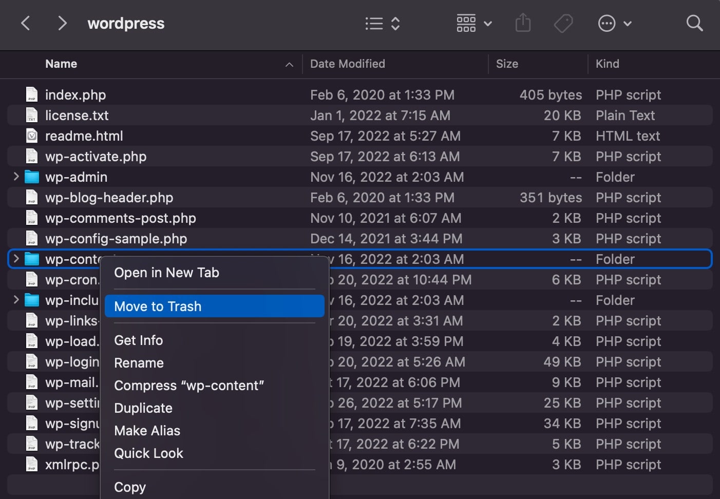 You can delete the wp-content folder
