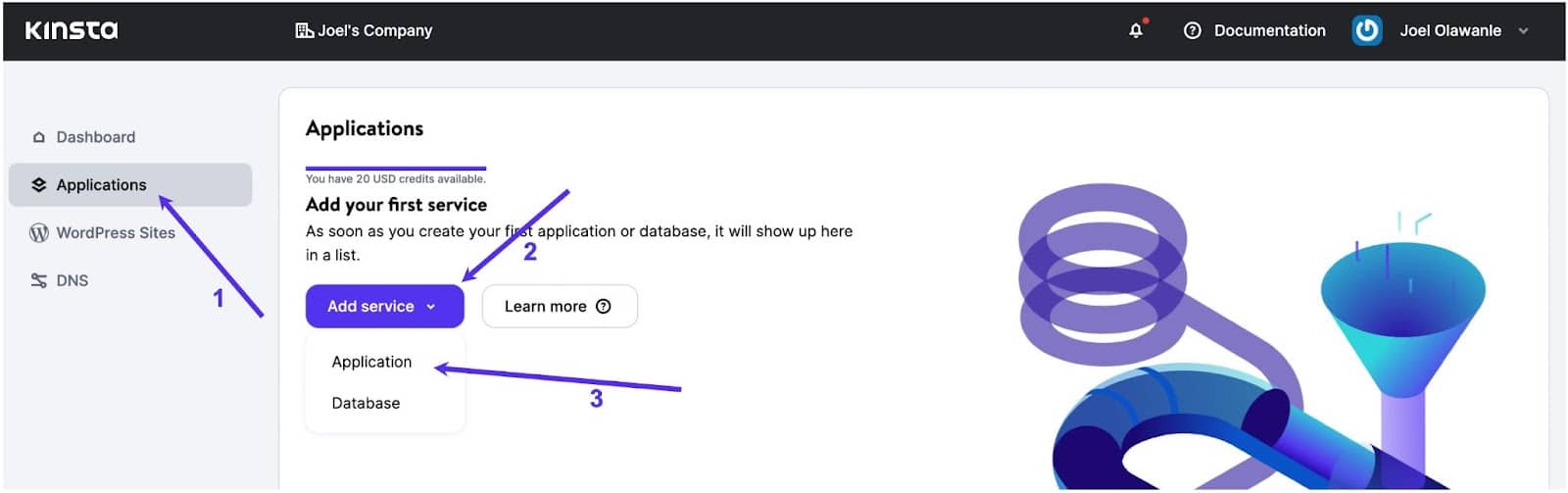 Déploiement vers l'hébergement d'applications de Kinsta