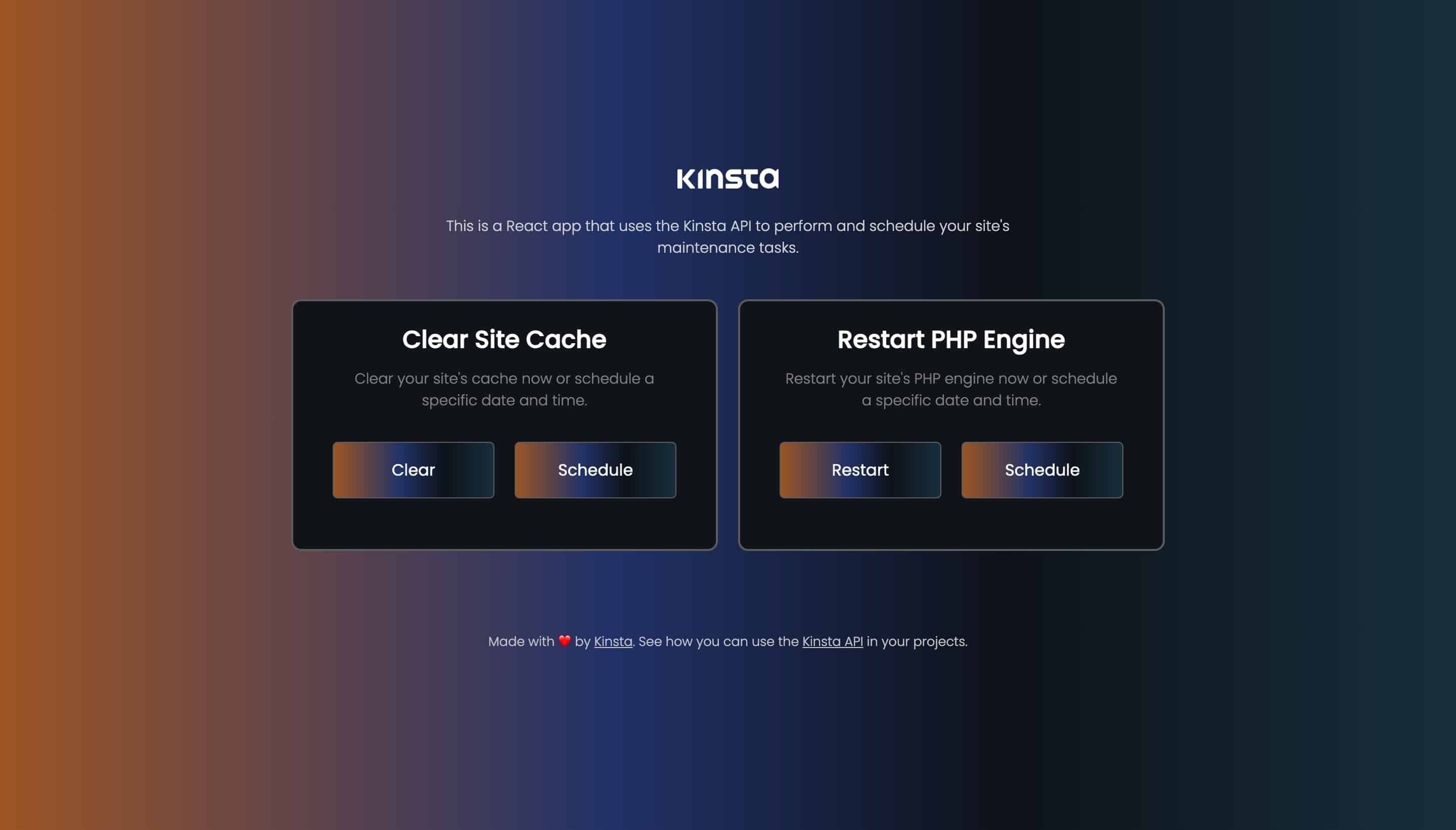 Verwaltung der Kinsta-Site-Tools