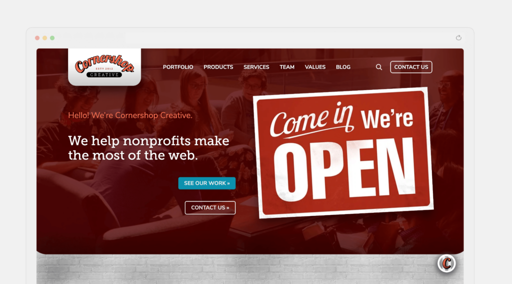 スクリーンショット Conershop Creative Website｜WordPressマルチサイト向けサーバー