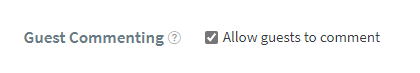 Permitindo que convidados comentem em seu site.
