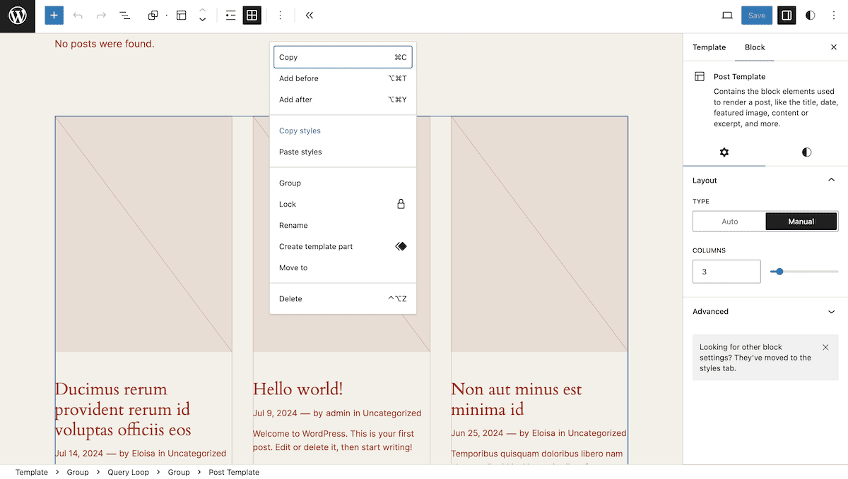 WordPressフルサイト編集を使ったテンプレートの編集
