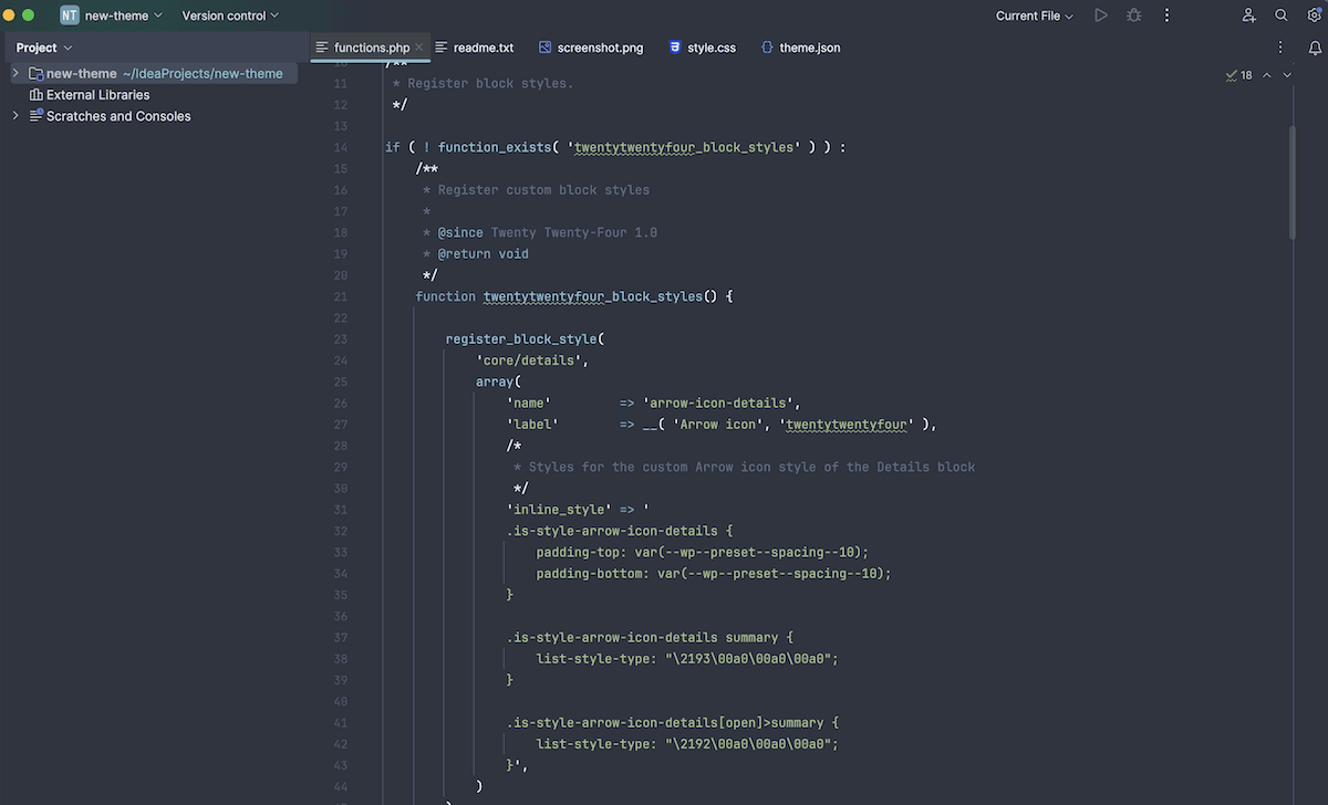 PHPコードの一部を示すコードエディター