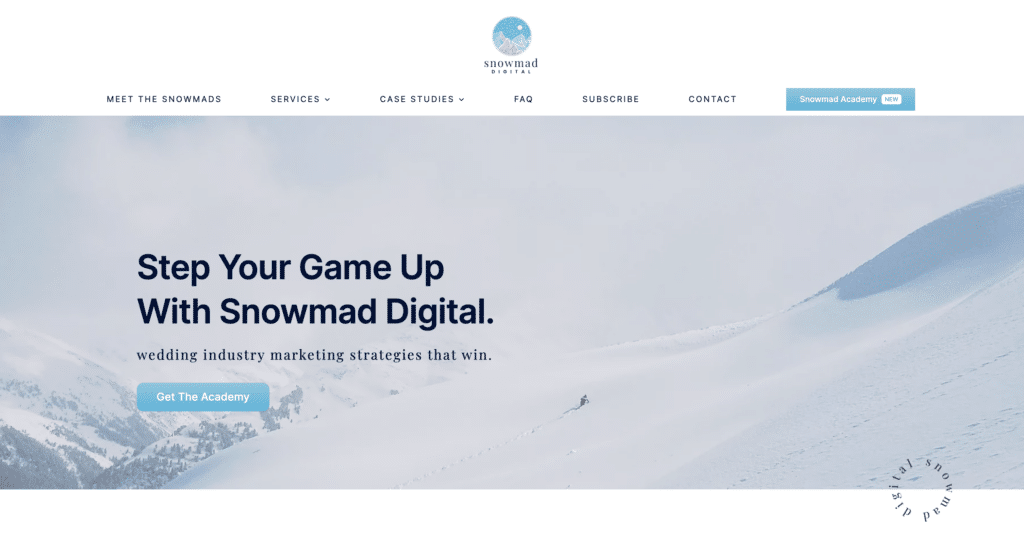 Le site web de Snowmad Digital.