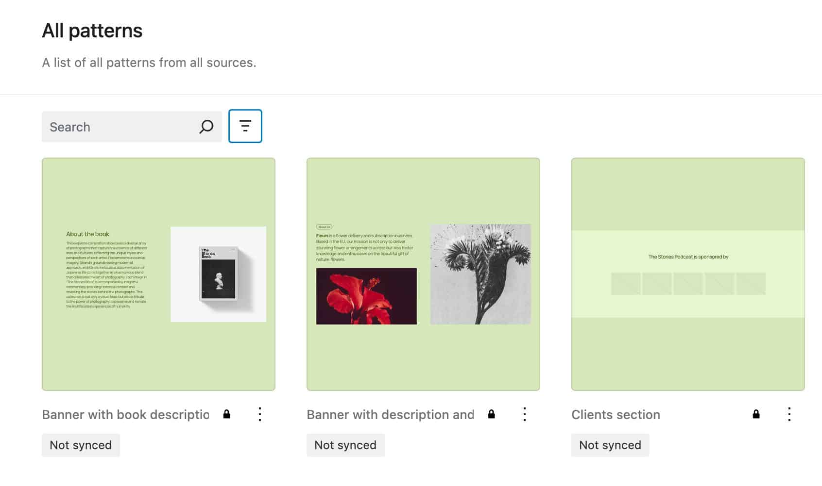 Nascondere i filtri in Data view in WordPress 6.7