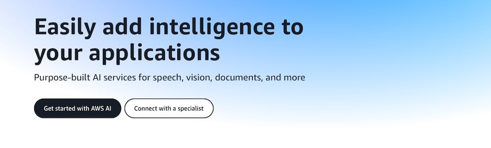 Les services AWS AI vous permettent d'ajouter une variété d'outils personnalisés à votre site web et à vos applications.