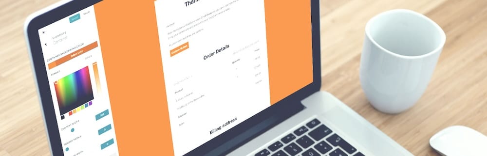 A screenshot of the banner from the Kadence WooCommerce Email Designer website.