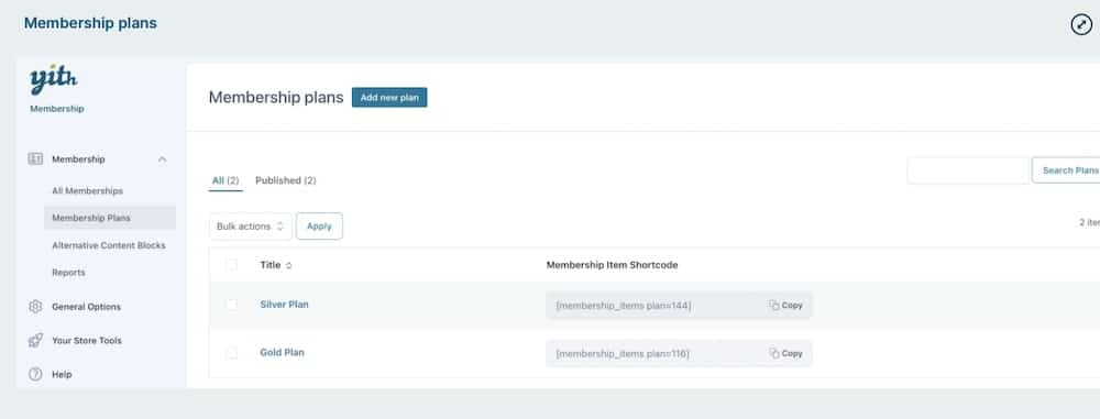 Captura de pantalla de la interfaz para configurar el plugin WooCommerce YITH.