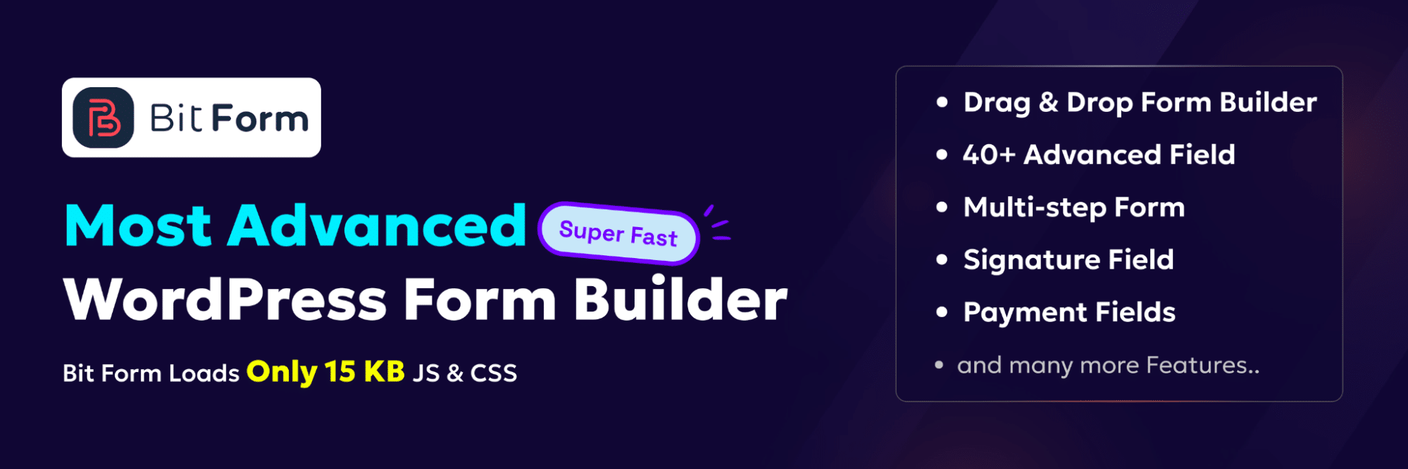 A screenshot of the web banner on the Bit Form website.