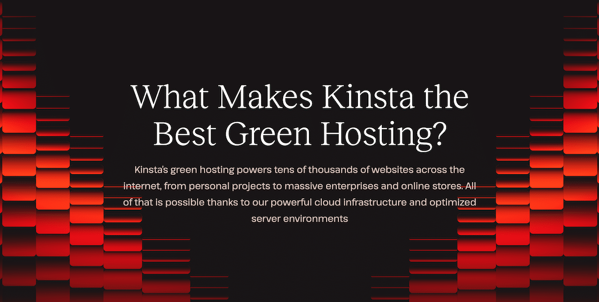 What makes Kinsta the best green hosting?