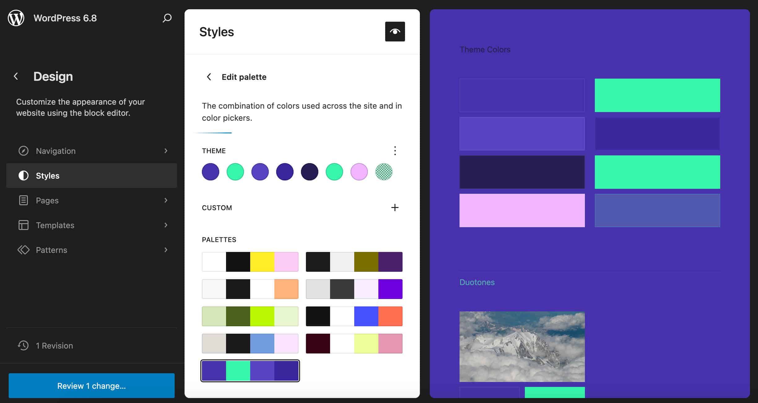 You can navigate the Style Book easier and faster in WordPress 6.8