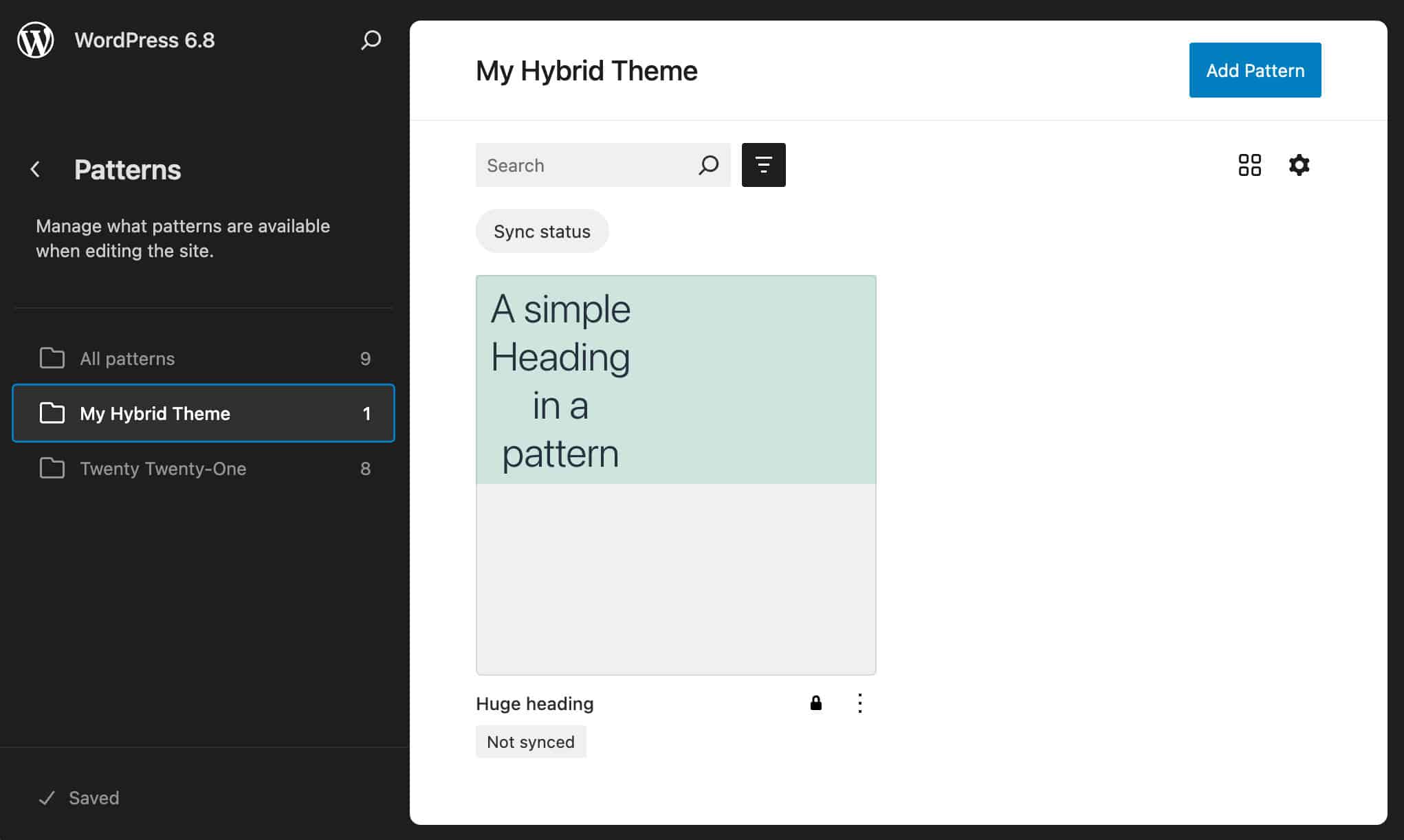 Patterns in hybride thema's
